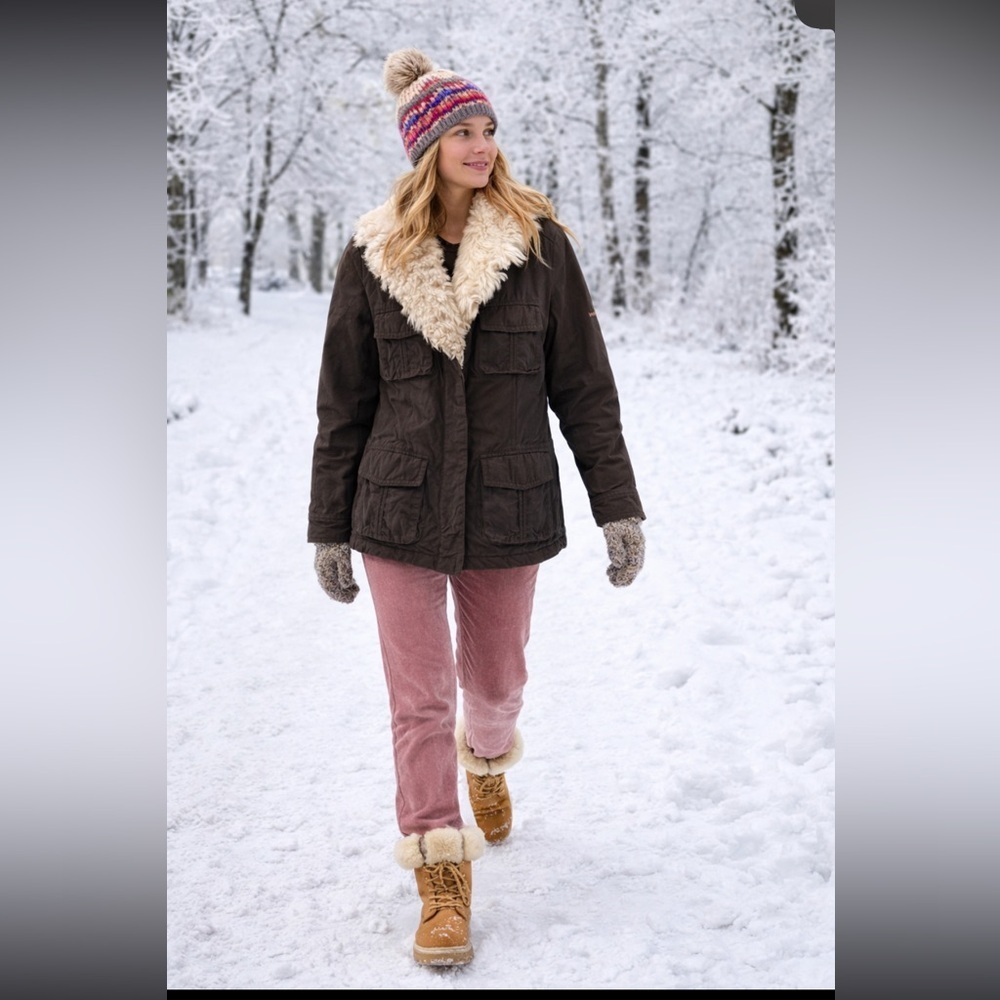 Zadig & Voltaire  Vintage Utility Jacket with Removable Sherpa Collar size  XS.